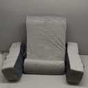 Vekkia 21" Reading Pillow for Sitting in Bed  60 Ergonomic Wedge Back Pillow, XL Side Pockets, Removable Cover, Support Chair for TV, Gaming, Working, Nursing, Recovery in Bed/Floor,Lightweight (21" Height(4'11"-5'11"), Gray)