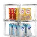 2 Pack Stackable Acrylic Storage Drawers  Clear Plastic Organizer Bins, Easy to Assemble, Suitable for Bathroom, Undersink, Kitchen, Pantry, Makeup, Medicine Organization