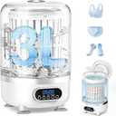 3L Cordless Portable Mini Washing Machine, Rechargeable Compact Underwear Washer with Drain Hose & Spin Basket, Small Laundry Washer for Dorm, Apartment, RV, Travel, Camping