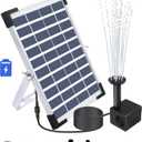 Lewisia 5W Solar Fountain Pump with Battery Backup for Patio Pool Koi Pond Bird Bath Garden Decoration Submersible Solar Powered Water Pump Kit