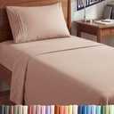 Full Size 3 Piece Sheet Set - Comfy Breathable & Cooling Sheets - Hotel Luxury Bed Sheets for Women & Men - Deep Pockets, Easy-Fit, Extra Soft & Wrinkle Free Sheets - Mauve Oeko-Tex Bed Sheet Set