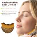 1PCS Lymphatic Contour Face Brush for Lymphatic Drainage Massager Tool for Face & Neck Lifting, Gua Sha Brush, Jawline Chin Sculpting, Dry Brushing, Curved Ergonomic Design(Brown, 1PCS)