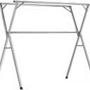 Folding Drying Rack, Adjustable Length, Three-Pole Drying, Thickened Stainless Steel, complimentary Windproof Hook