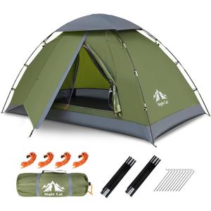 Night Cat Upgraded Backpacking Tents 1-2 Persons Easy Clip Setup Camping Tent Adults Scouts Heavy Rainproof Compact Lightweight