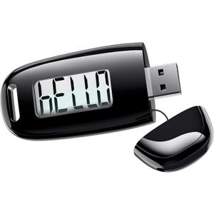 Aeon Rechargeable 3D Pedometer with Step Counter  Silent Motion Sensor, Large LCD Backlight Display, USB Charging, Belt Clip & Lanyard - Accurate Fitness Tracker Aeon Rechargeable 3D Pedometer with Step Counter  Silent Motion Sensor, Large LCD Backlight Display, USB Charging, Belt Clip & Lanyard - Accurate Fitness Tracker