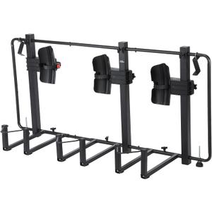 JOYTUTUS 3-Bike Truck Bed Bike Rack, Anti-Wobble Bike Holder for Pickup Truck Bed, Heavy-Duty Bed-Mounted Bicycle Rack Carrier for Full Size Pickup, No Wheel Removal