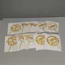 Whaline Graduation Cake Topper Gold Acrylic Cake Topper Congrats Grad You Did It Congratulations 5 Design Table Centerpiece Sticks Grad Party Food Appetizer Picks for Cakes Decor Supplies, 10pcs