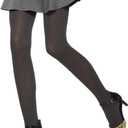 HUE Women's Opaque Control Top Tight (2, Graphite Heather)