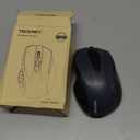 TECKNET Wireless Mouse (2.4G & BT5.0/3.0) Silent 4800 DPI Computer USB A & Bluetooth Mouse 6 Buttons, Wide Compatibility - Grey