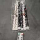 6 Pcs Winter Flameless Candle Set Snowflake LED Flameless Taper Candles with Remote Timer Black and White Celebration Candles with Battery Operated for Christmas Winter Gifts Home Decor