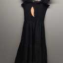 Roylamp Womens Summer Sleeveless Maxi Dress Square Neck Smocked Boho Casual Ruffle Strap Flowy A-Line Long Beach Sundress. Small