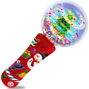 ArtCreativity Christmas Tree Light Up Spinner Wand for Kids - 7.5 Inch Light Up Spinner Wand - LED Holiday Spinning Toy with Batteries Included - Christmas Sensory Toys for Kids with Autism