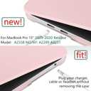 DONGKE for MacBook Pro 13 inch Case 2023 2022 2021 2020 Release Model: A2338 M2/M1 A2289 A2251 with Touch Bar & Touch ID, Frosted Matte Plastic Hard Shell Case & Keyboard Cover, Solid Pink