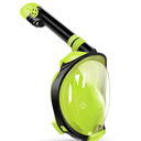 Greatever G2 Full Face Snorkel Mask with Latest Dry Top System,Foldable 180 Degree Panoramic View Snorkeling Mask with Camera Mount,Safe Breathing,Anti-Leak&Anti-Fog (Large/ X-Large, Orange)