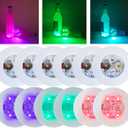HANCIRCLE LED Coaster Colorful,12 Pack Light Up Coasters,LED Sticker Lights,Wine Bottle Lights,for Drinks,Bar Accessories,Party,Wedding