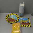 Juvale Serves 24 Under Construction Theme Party Supplies Decoration for Kids Birthday, Disposable Paper Plates, Napkins, Cups & Cutlery - Construction Party Supplies