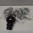 Maricome 4 Inch Wood Legs Set of 4 Pre-drilled M8 Bolt Black Replacement Furniture Leg Bun Feet for Dresser Cabinet Chair