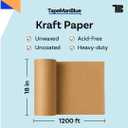 Kraft Paper Roll, 18" x 14400" (1200') Made in USA, 30 lb. Roll of Brown Paper for Banner, Poster, Crafts, Bulletin Board Backing, Kraft Table Cloth, Brown Construction for Shipping and Gift Wrapping