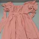 blibean Girls Summer Tie Back Dress Tween Kids Off Shoulder Dresses Size 13-14 Years Old, XL , A Pink 