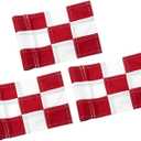 KINGTOP Checkered Golf Flag All 8x6 Inch  420D Nylon, Tube Inserted  Mini Practice Putting Green Flags for Yard