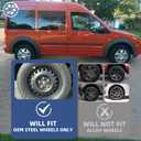 15 Inch Silver Wheel Covers Hubcaps for 2010-2013 Ford Transit Connect, OEM Replacement Wheel Skins Compatible with Part# 9T1Z-1130-A, 9T16-1130-AA, Full Rim Snap On Covers 4-Pack