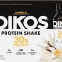 Oikos Protein Shake, Vanilla, 30g High Protein Drinks, Shelf Stable, Ready to Drink, 5g Prebiotic Fiber, 12 fl oz Bottle, 12 Count (EXP 03/06/27)