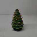 Bdor White Christmas Tree, 11inchs Table Top Christmas Trees, Exquisite Resin Christmas Ornaments with Lights & Snowflake, Christmas Decorations for Home/Room, for/Men/Women. (2)