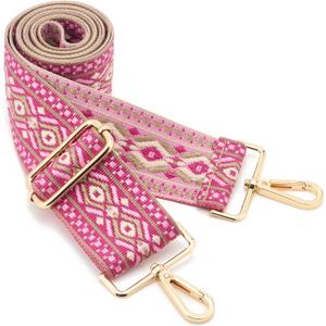 Wide Shoulder Strap Adjustable Replacement Belt Guitar Style Crossbody Bag Handbag Strap Multicolor Canvas Straps(Wide:2in)(Color20)