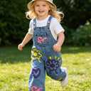 4-5T Toddler Girl Clothes One Piece Denim Overall Jumpsuit Girls Summer Romper 