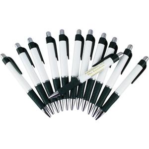 EZPENCILS & GIFTS - Gripper Ballpoint Pens - FREE PERSONALIZATION - Silver Accents on Solid White Color Body and Green Ergocomfort Grip - pack of 80