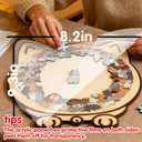 135 Piece Colored Cat Shaped Wooden Jigsaw Puzzle, Cats Shaped Wooden Puzzle, Unique Animal Shape Wood Puzzle and Acrylic Cover, Creative Gifts for Cats Lovers, Home Decor