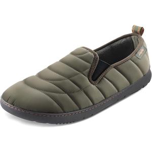 LazyStep Men's Loafer Slippers with Memory Foam and Indoor Outdoor House Shoes (8.5, Olive)
