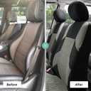 FH Group Rear Set Travel Master Car Seat Covers - Universal Fit, Split Bench Rear Seat, Washable, for SUV, Sedan, Gray