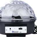 Disco Ball Dj Strobe Light with 6 Colors, Sound Activated Big-Size Magic Stage Party Light with Remote Control, Holiday Halloween Decorations Lighting Bar Wedding Home Club (7'' Big Size)