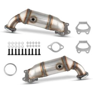 KAC 2pcs Front Rear High Flow Catalytic Converter Kit Replacement for 2011-2016 Dodge Grand Caravan 3.6L V6 Direct-Fit Stainless Steel Catalytic Converter, Replace 16779 16780(EPA Compliant)