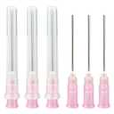 100Pack-18ga 1.5inch(38mm)Dispensing Blunt Needles,Individual Package of Injection Syringe Accessories with Luer Lock,Suitable for Refilling Liquid, Inks,Livestock and Industry