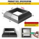 2Pack 3.5"x 3.5" Aluminum Deck Post Base Cover, Split Post Cover Skirts for Deck RailingsStairsPorches Black