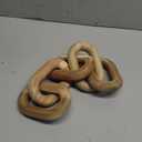 Book Shelf Decor Items - Acacia Wood Chain Link Decor, Coffee Table Accessories, Bookshelf Decors, Sculpture for Shelves, Wooden Decorative Objects, Link Ornament, Living Room Accents