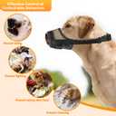 Denwwico Dog Muzzle, Breathable Adjustable Soft Mesh Muzzle for Small Medium Large Dog Mouth Guard, to Prevent Biting, No Bark for Dogs Allow Panting Drinking (Black, L)