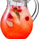 Plastic Pitcher (72 oz), Clear Acrylic Water Pitcher with Lid, Fridge Jug, BPA-Free, Shatter-Proof, Great for Iced Tea, Sangria, Lemonade, Juice, Milk, and More