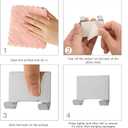 peafowl 10 inch Shower Squeegee Stainless Steel Bath Squeegee for Shower Glass Doors Bathroom Windows Kitchen Mirror and Car Glass with Hooks Holder (10 inch, Silver)