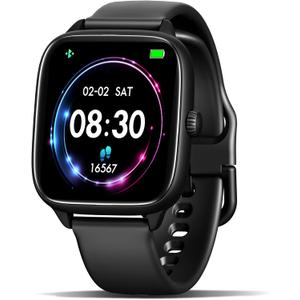 Fitness Tracker Answer/Make Calls, Smart Watch with Blood Pressure, Blood Oxygen, 24/7 Heart Rate Monitor, 120+ Sport Mode Activity Tracker, Waterproof Sleep Tracker for Women Men (Black)