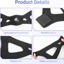 CPAP Chin Strap for Sleep, Anti Snoring Jaw Strap for Men & Women, Breathable Stop Snoring Solution to Keep Mouth Closed, Adjustable Snore Stopper & Sleep Support DeviceBlack