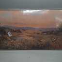 Framed Vintage Sunset Landscape Wall Art, Wildflower Meadow Canvas Print, 48"L x 24"W