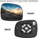Passenger Side Mirror Replacement for Chrysler Town Country 2008-2016, Dodge Grand Caravan 2008-2020, RAM CV 2012-2015, VW Routan 2009-2014 - Right Side Rear View Mirrors Glass with Heated