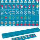 American Mahjong Tile Set with Carrying Bag and Accessories, 160 Acrylic Engraved Mahjong Tiles (Peacock Blue)