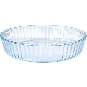 RONDURE Deep Pie Dish for Baking 10-inch Glass Pie Plate Pan Clear - 2.3 Inch Deep - for Oven Baking Crust Quiche and Serving