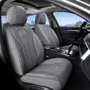 Coverado Car Seat Covers - Full Set, Gray, Waterproof, Universal Fit - Front & Back Seats (FullSet)