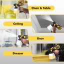 Paint Sprayer Tool 1000W High Power Electric Spray Paint Gun Easy to Clean for Furniture Cabinets House Painting Black