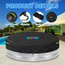 8 ft Steel Round Stock Tank Pool Cover Waterproof, 600D Heavy Duty Round Pool Cover for Water Ice Bath Cold Plunge Pool,with Drawstring & Storage Bag, UV, Dust, black (Black, 6ft)
